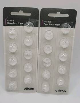 212678 Oticon 2 X Minifit Open Bass 8 Mm Domes 20 Total Bnip