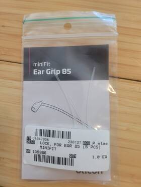 230127 Oticon Minifit Detect Ear Grips - 85db Retention Tails New 5 Pack