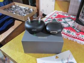 240183 Oticon Zircon 1 Minirite Digital Hearing Aids - Pair Gray With Accessories F/s