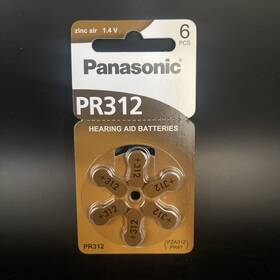 Pr312 Panasonic 2a/7123/49 312 Size Hearing Aid Batteries Pr41 Zinc Air 1.4v / 10 Packs