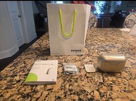 054-0883 Phonak Aud O L-rl Rechargeable Ric Hearing Aid Silver With Case Cleaning Tools 054-0883 Phonak Aud O L-rl Rechargeable Ric Hearing Aid Silver With Case Cleaning Tools