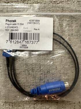 058-0043 Phonak 612847167377 Hearing Aid Programming Plug In Cable Left Ear Model/ref