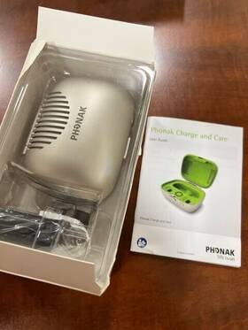 Phonak 613389405675 Charge And Care Charger Dryer Case With Charging Cord New