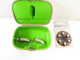 Audeo-0459 Phonak Audeo 0459 Hearing Aids Pair Left/right With Protective Case Tested Works