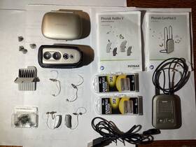 V70-312 Phonak Audeo Left And Right Aids Compilot 2 External Volume Control