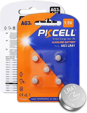 4332793427 Pkcell Ag3 1.5v Battery Lr41 392 384 192 Button Alkaline Cell For 5count 4332793427 Pkcell Ag3 1.5v Battery Lr41 392 384 192 Button Alkaline Cell For 5count