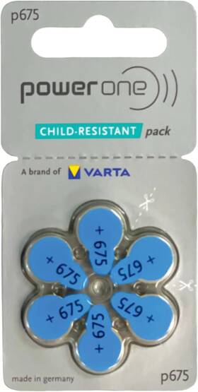 0104043752177459 Power-one Size 675 Mercury Free Hearing Aid Batteries 60 Pack New Design 0104043752177459 Power-one Size 675 Mercury Free Hearing Aid Batteries 60 Pack New Design