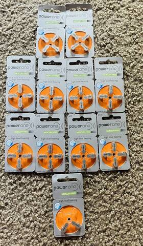 Power-one 043752186512 Powerone Hearing Aid Size 13 Mercury Free Batteries Germany Exp-2023