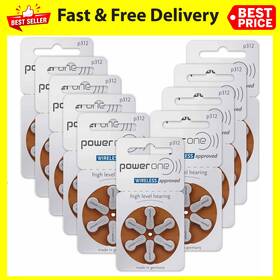 Bd5998 Powerone Size P312 Hearing Aid Batteries 60 Count