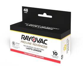 Proline Mercury Free 313111670605 Advanced Mercury-free Hearing Aid Batteries 48/box Size 10