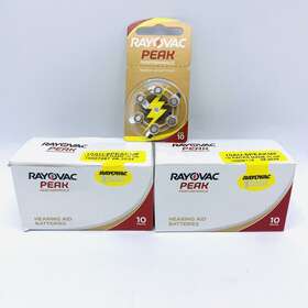 Rayovac 000252022886 Peak Performance Hearing Aid Batteries 2 Packs Of 60 120 Total Size 10