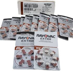 Rayovac 000252060932 Extra Hearing Aid Batteries Size 312 Brown Qty 62 10-pack Exp-08 07/2026