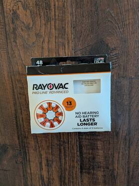 Rayovac 012800512157 Proline Advanced Hearing Aid Battery Size 13 48 Batteries