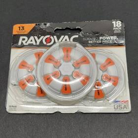 Rayovac 012800528936 Size 13 Hearing Aid Batteries 18 Pack Exp 09/27 #new