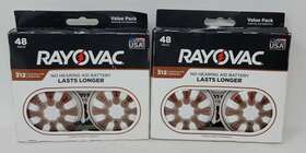 Rayovac 012800529049 Hearing Aid Batteries 312 Size - 1.45v 2 X 48 Pks 96 Total Exp 10/22 Rayovac 012800529049 Hearing Aid Batteries 312 Size - 1.45v 2 X 48 Pks 96 Total Exp 10/22