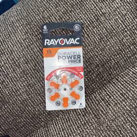 Rayovac 012800538027 Size 13 Hearing Aid Batteries 6 Pack - New