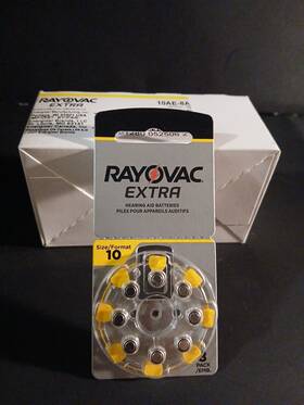 10ae-8a Rayovac Extra Hearing Aid Batteries Size Format 10 1 Box With Packs
