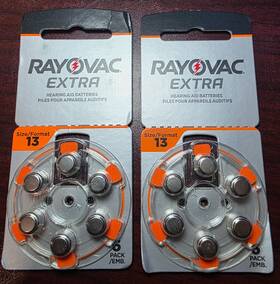 13ae-6a Rayovac New 60 Extra Size 13 Hearing Aid Batteries 1.45v Exp 2/2028