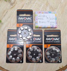13lc-8 Rayovac Loud Nft Clear Size 13 Hearing Aid Batteries Lot Of 28 Exp. 2024 And 2025