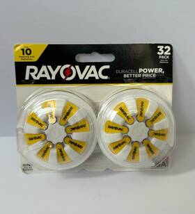163735 Rayovac 32-pack Hearing Aid Batteries - Size 10 163735 Rayovac 32-pack Hearing Aid Batteries - Size 10