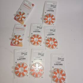 2025-june Rayovac Lot Of 60 Size 13 Hearing Aid Batteries Mixed Brands Dated August 2027