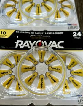 2732052 Rayovac Size 10 Hearing Aid Batteries Zinc-air 1.45v 24 Pack 2732052 Rayovac Size 10 Hearing Aid Batteries Zinc-air 1.45v 24 Pack