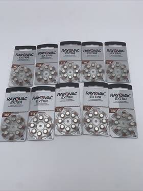 312ae-8a Rayovac Extra Advanced Size 312 Hearing Aid Batteries 1.45v Zinc Air 8pack X 10