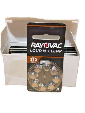 312lc-8a Rayovac Loud Nft Clear 10 X 8/80 Batteries 07/2027 Ships Same Day