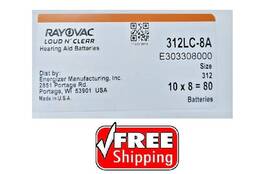 312lc-8a Rayovac 31lc-8a Hearing Aid Batteries 10 Packs X 8 80 Exp 10/25 New