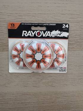 52894 Rayovac Size 13 Hearing Aid Batteries 24 Pack 13-24 New Sealed Exp 01/26 Fastshp