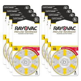 Rayovac 706148516365 Proline Size 10 Zinc Air 1.45v Hearing Aid Batteries 48 Pack