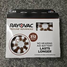Im312-16 Rayovac Pro Line Advanced 312 Hearing Aid Batteries 40 Total. Exp 2028