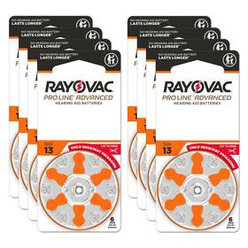 R-13cr-6proline Rayovac Size 13 Proline Advanced Zinc Air Hearing Aid Batteries 48 Pack