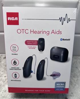 Rsh082gm Rca Otc Hearing Aids Behind-the-ear Design With Charging Case And Remote Control