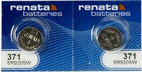 4332781180 Renata Batteries 371 Sr920sw - 1.55v Silver Oxide Watch Battery 2 Count