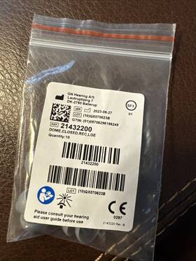 21432200 Resound Gn Jabra Hearing Aid Dome Closed Lge Pkg./10