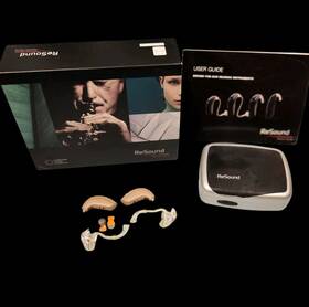 Lnt977 Resound Gn Linx 3d 977 Beige Hearing Aids Ric With New Batteries And Black Case