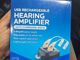 Rite Aid 313025252263 Digital Hearing Amplifiers Rechargeable With Usb Dock