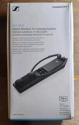 Sennheiser 044155207057 Set 860 Digital Wireless Tv Listening System Reduces Background Noise