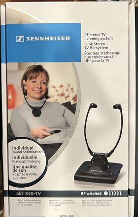 840s Sennheiser 044156017396 Set Tv Wireless Listening System Digital Adaptor- S