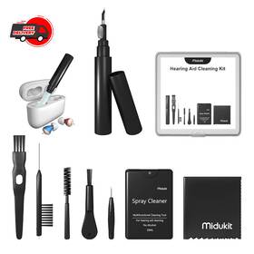 Shenzhenshimiduomiduowangluokejiyouxiangongsi 711181158779 Premium Hearing Aid Cleaning Kit - Compatible With Rechargeable