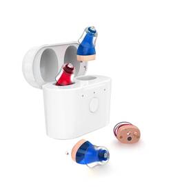 Xinllc-999 Sierescon Hearing Aids For Seniors Rechargeable With Noise Cancelling Blue And Red
