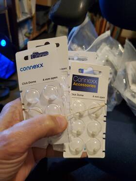 Signia 046355394322 Siemens Connexx Click Dome 4 Mm Open For Ric Hearing Aids - 6 Domes Each