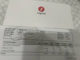 2350l3505r Signia Insio 5 Ax Itc Rechargeable Hearing Aid Right Ear With Charger And Case