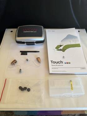 036041 Sonic Touch Hearing Aids Ric Digital With Case Dome Cleaning Brush