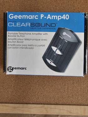 P-amp40 Sonic Alert Geemarc Portable Telephone Amplifier For Heaing Impaired