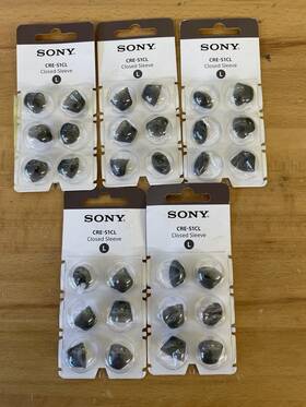 Cre-s1cl Sony Closed Earbud Sleeves Size L Lot Of 5 Genuine Oem New