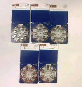 2027 Starkey 012800515486 Lot Of 5 312 Hearing Aid Batteries 8 Pack 1.45v Exp