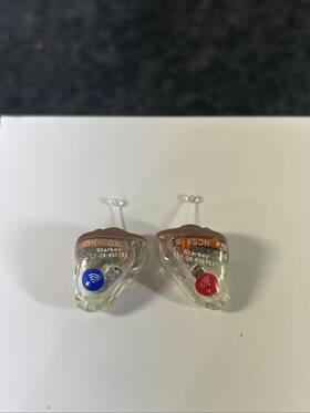 050702 Starkey 050701 Hearing Aids Ite Pair Model 17-20 Untested
