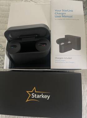 43090-1dt Starkey Starlink Hearing Aid Charger For Ric Rt Black Mpn